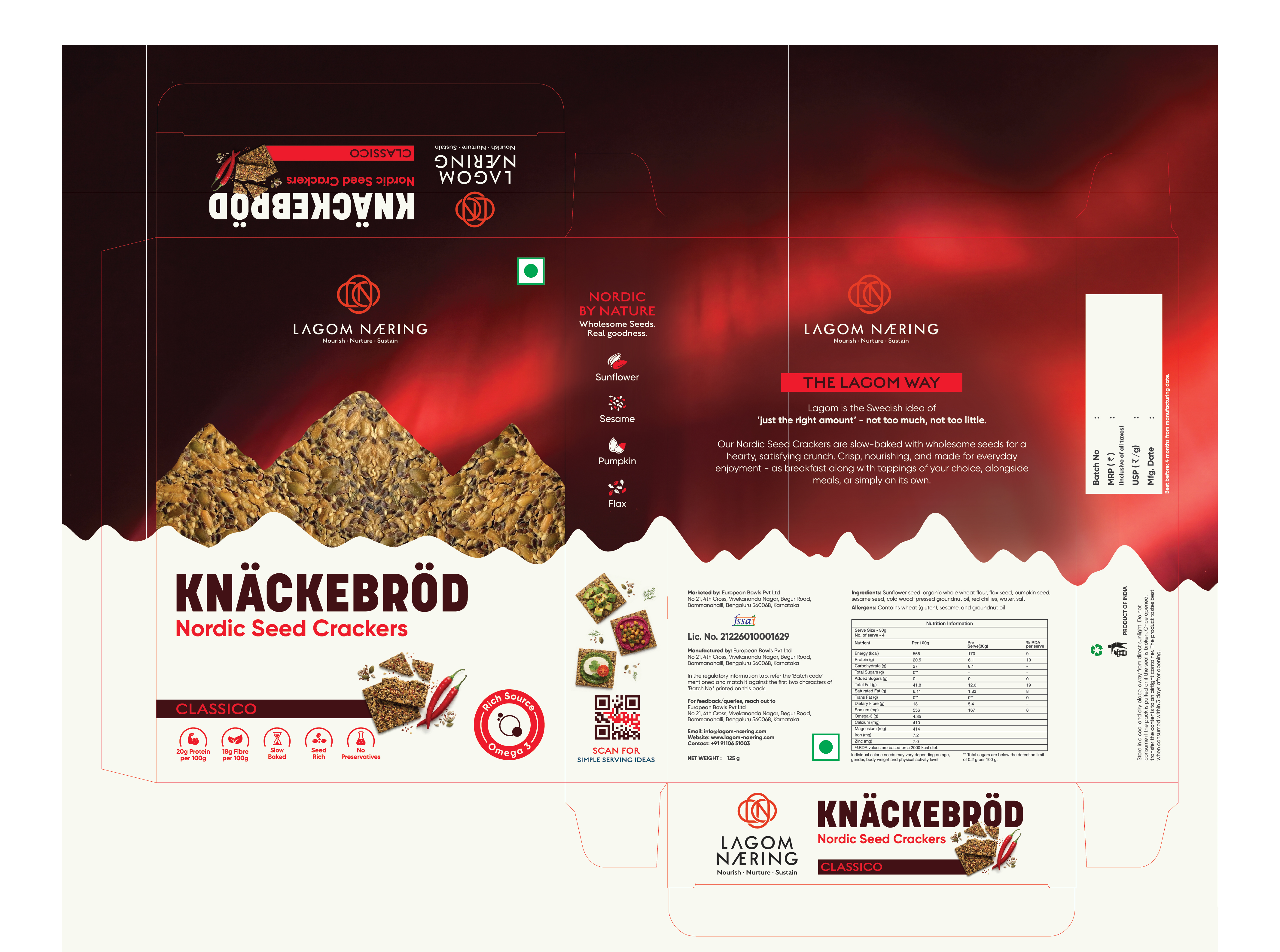 Red Chilli Nordic Seed Crackers