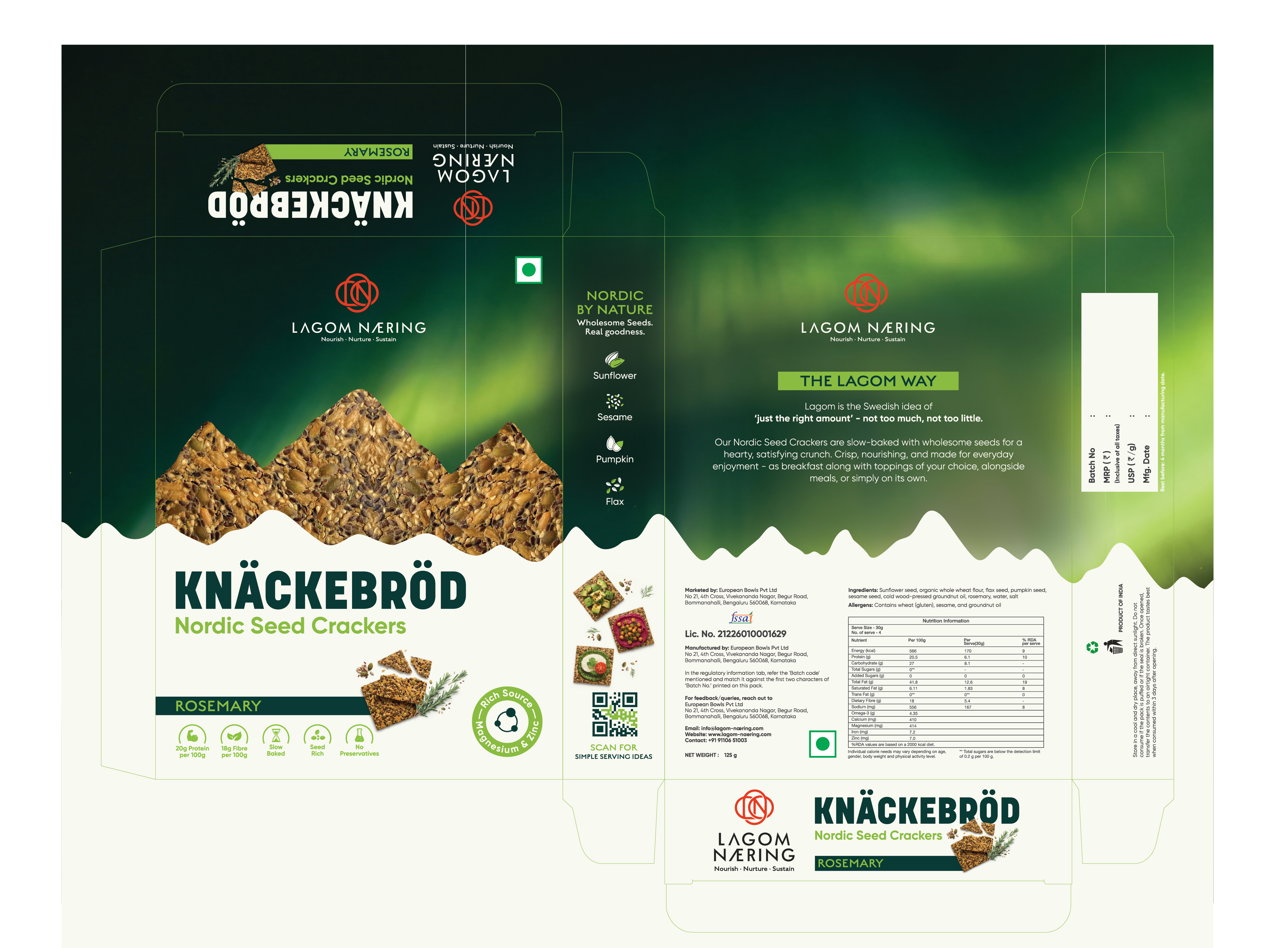 Rosemary Nordic Seed Crackers